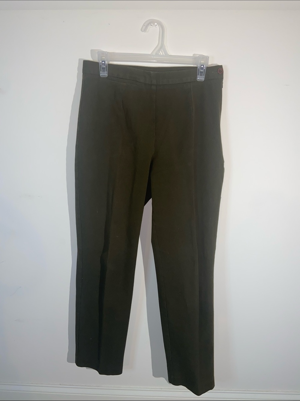 Vintage Liz Claiborne Olive Green Straight Leg Trousers Size 12